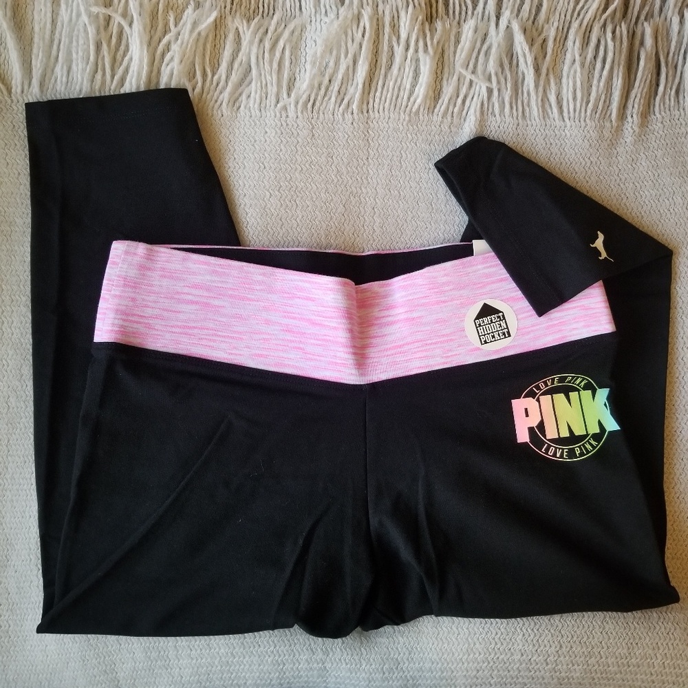 PINK Flat Crop Leggings